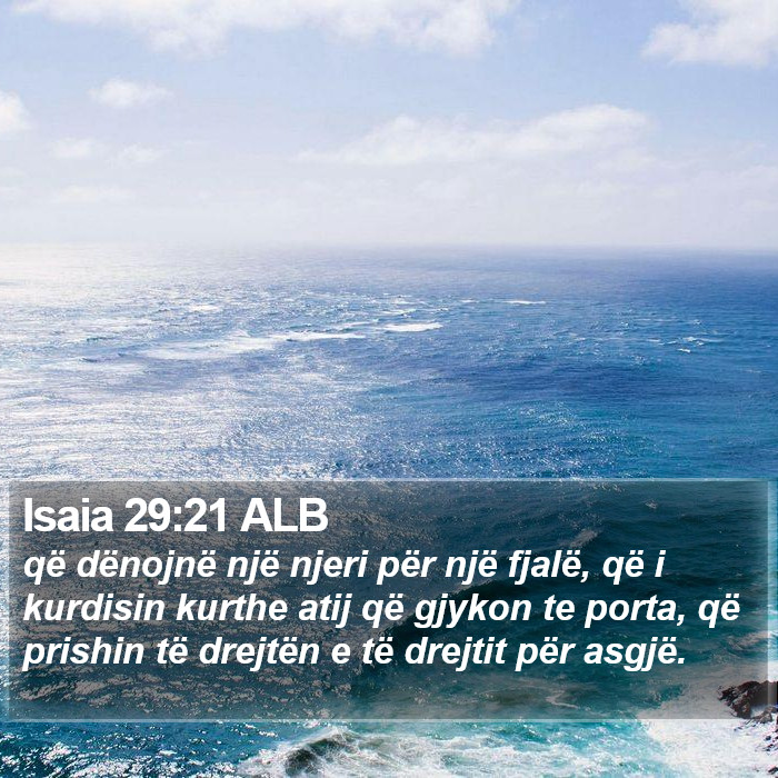 Isaia 29:21 ALB Bible Study