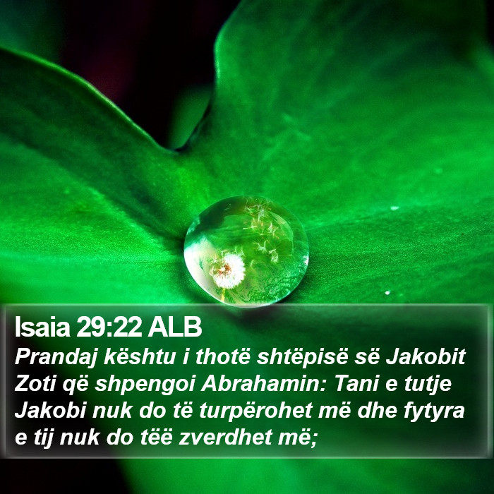 Isaia 29:22 ALB Bible Study