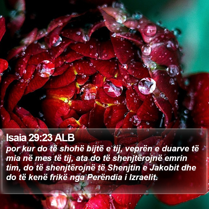 Isaia 29:23 ALB Bible Study