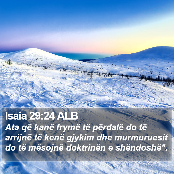 Isaia 29:24 ALB Bible Study