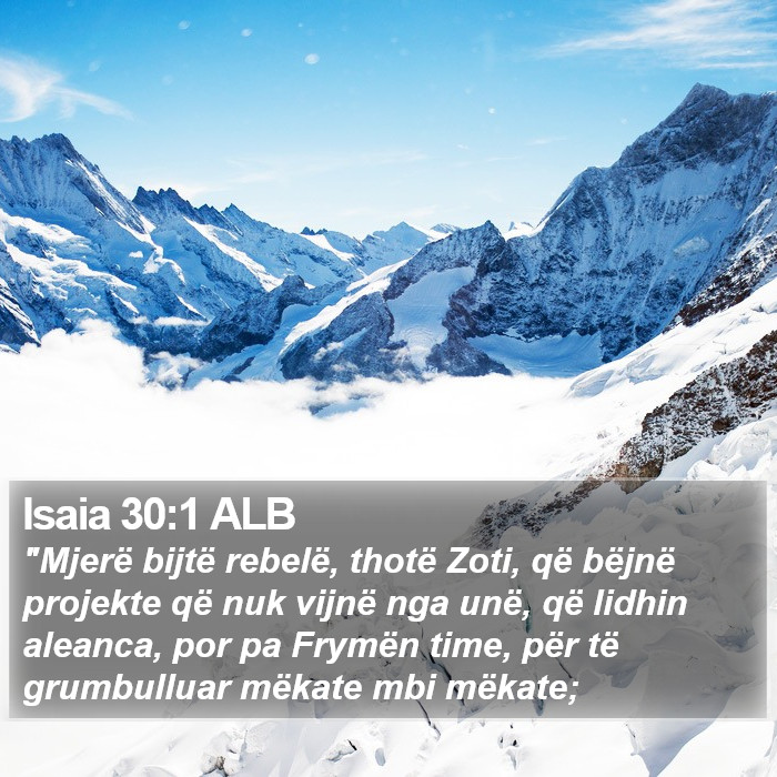 Isaia 30:1 ALB Bible Study