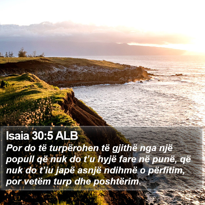 Isaia 30:5 ALB Bible Study