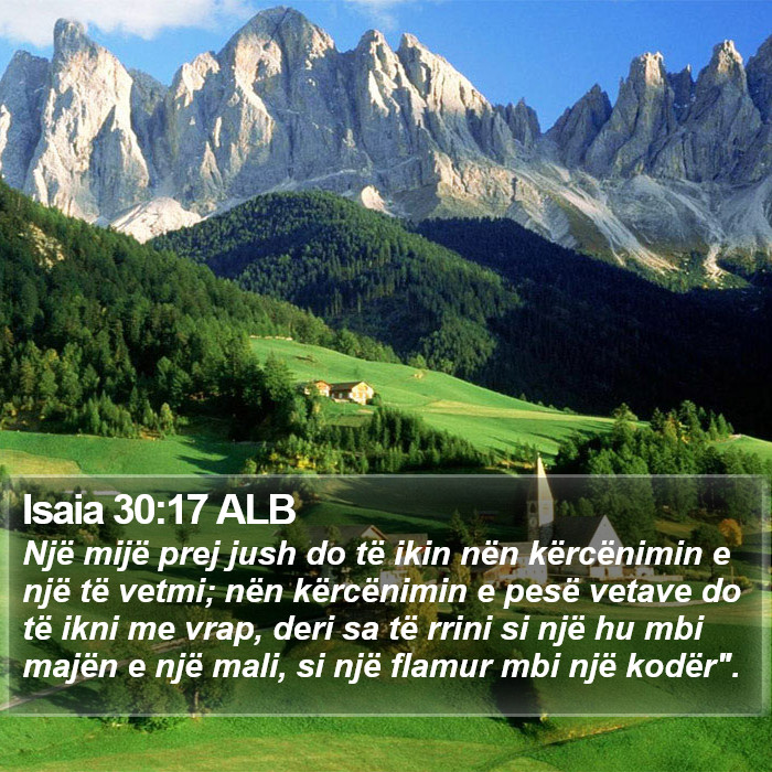 Isaia 30:17 ALB Bible Study