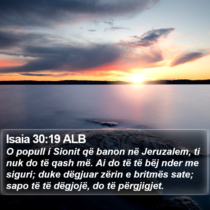 Isaia 30:19 ALB Bible Study