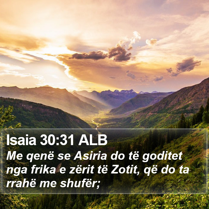 Isaia 30:31 ALB Bible Study