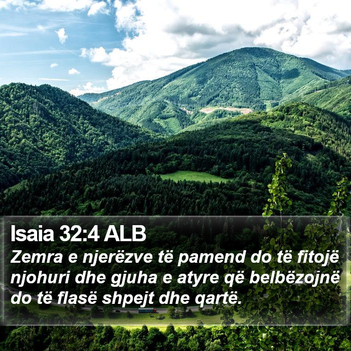 Isaia 32:4 ALB Bible Study