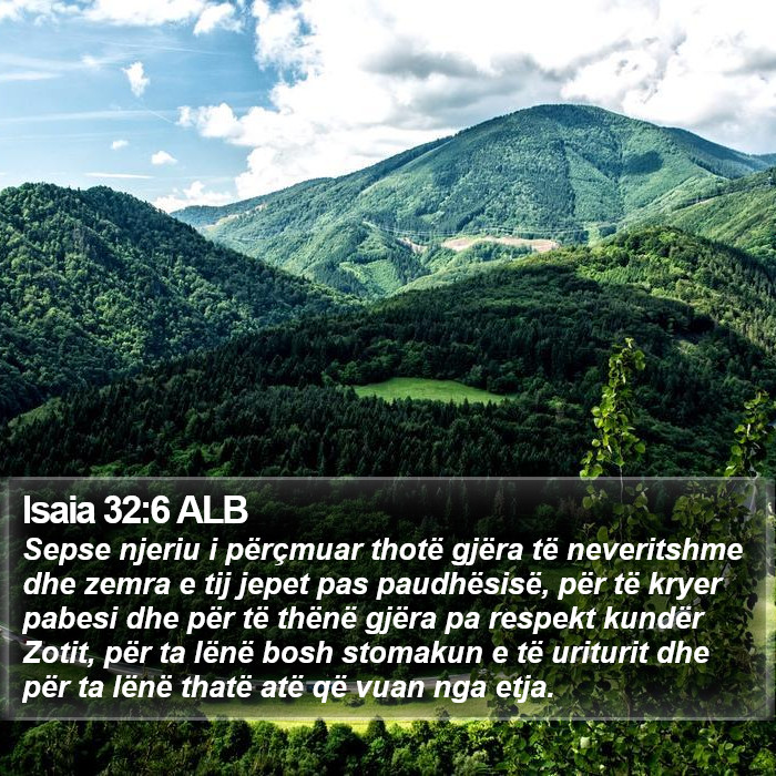 Isaia 32:6 ALB Bible Study