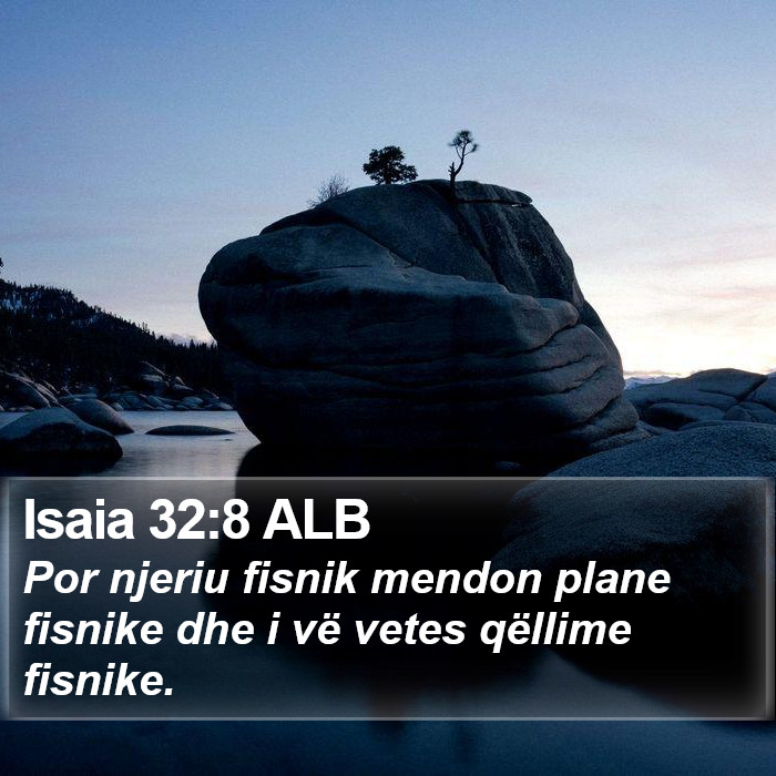 Isaia 32:8 ALB Bible Study