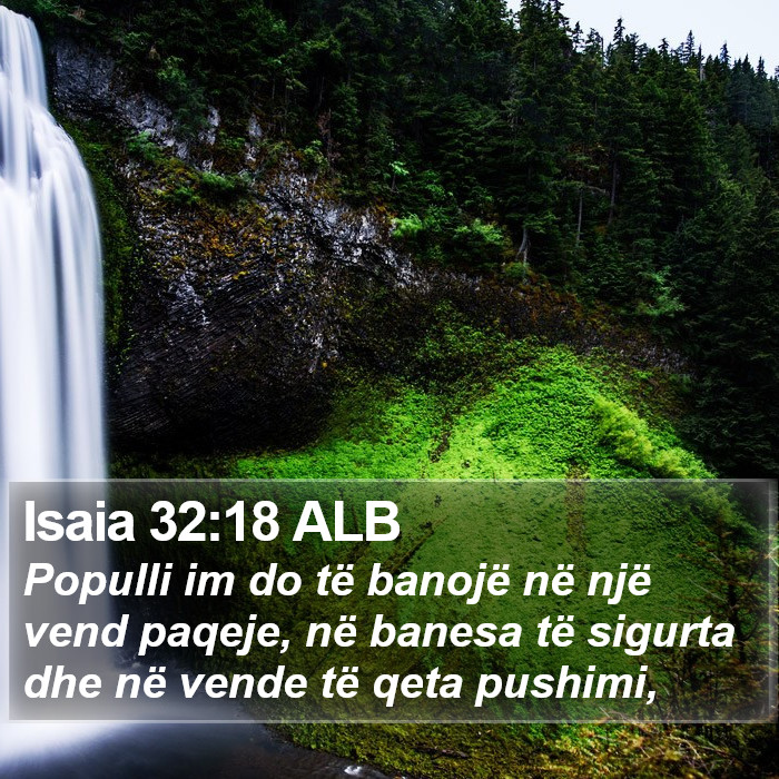 Isaia 32:18 ALB Bible Study