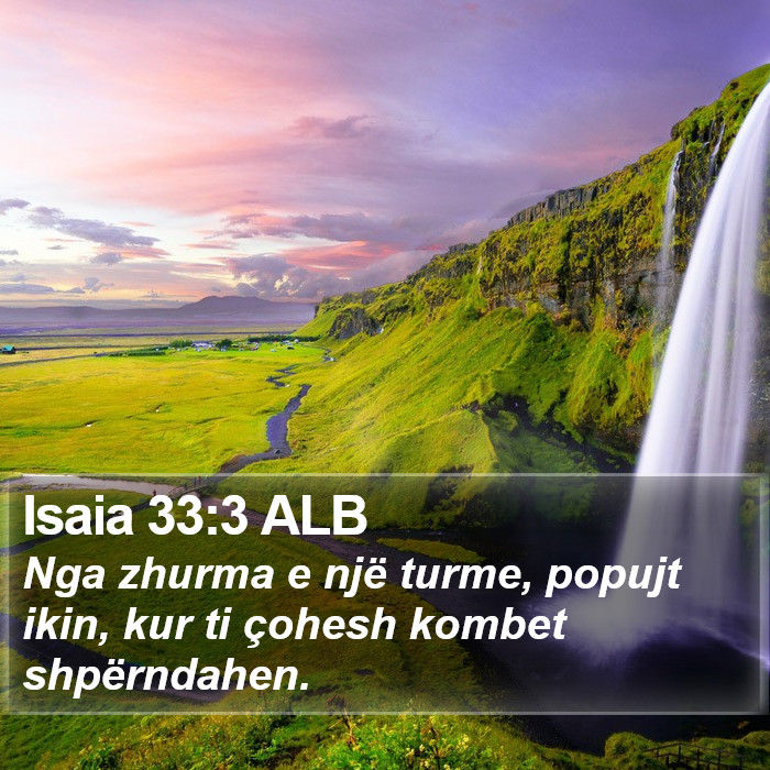 Isaia 33:3 ALB Bible Study