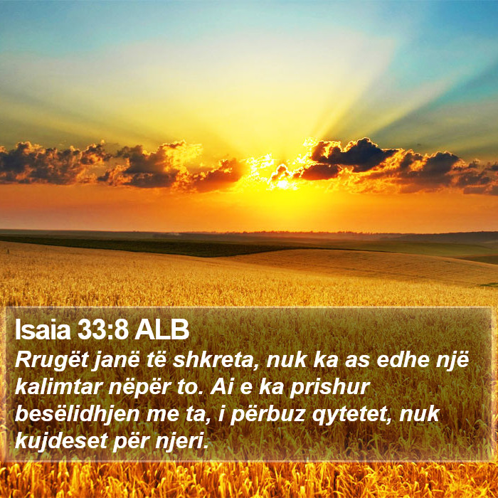 Isaia 33:8 ALB Bible Study