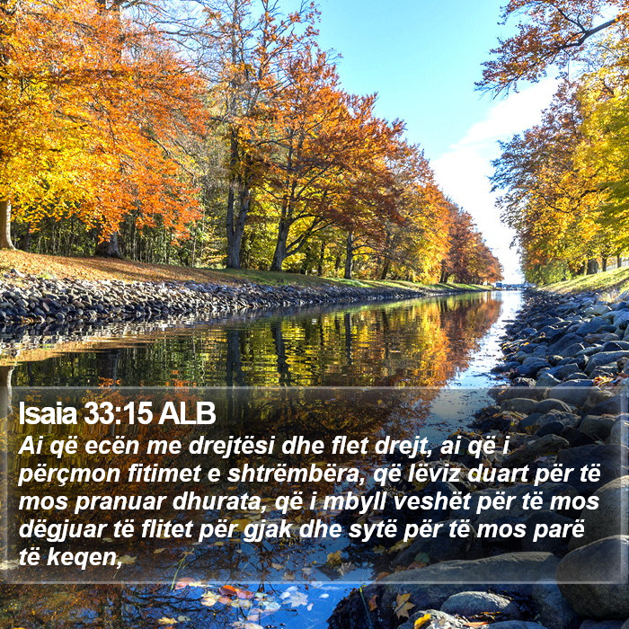 Isaia 33:15 ALB Bible Study