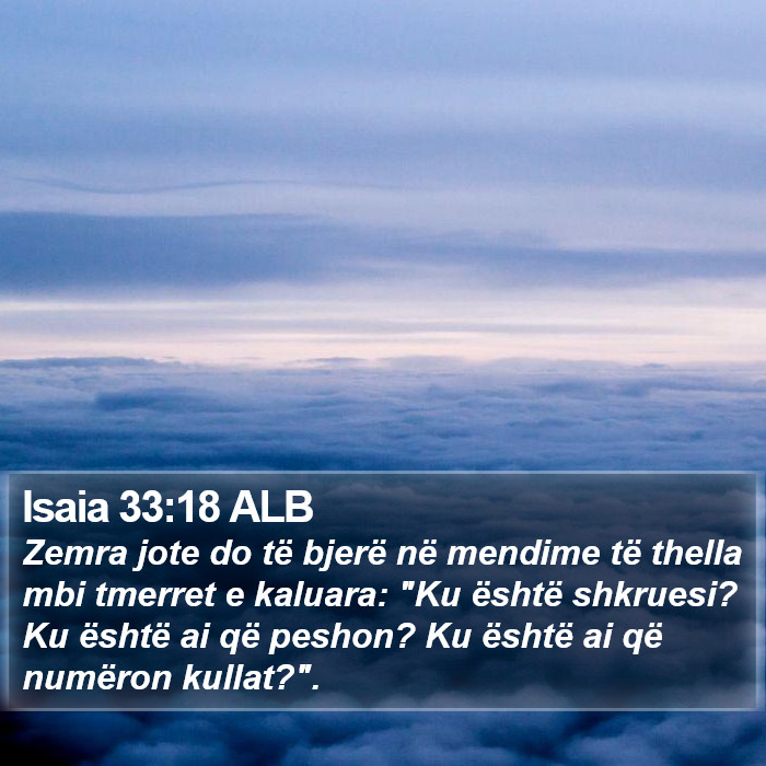Isaia 33:18 ALB Bible Study