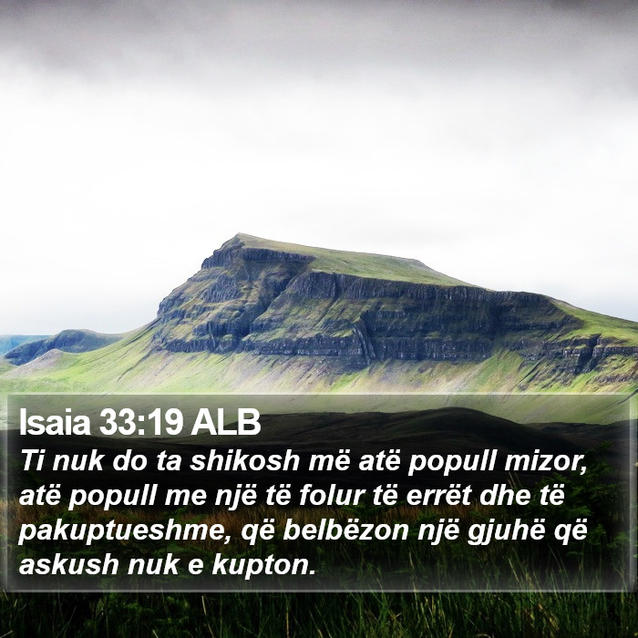 Isaia 33:19 ALB Bible Study