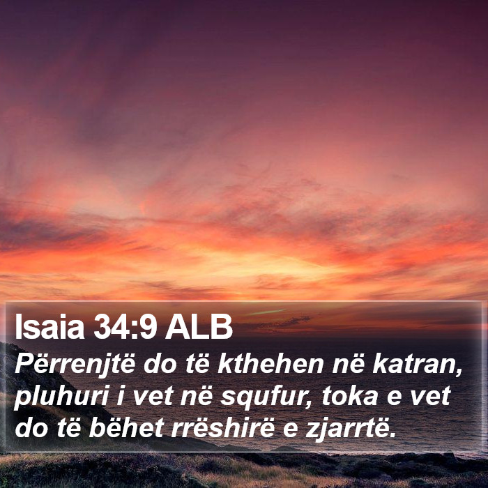 Isaia 34:9 ALB Bible Study