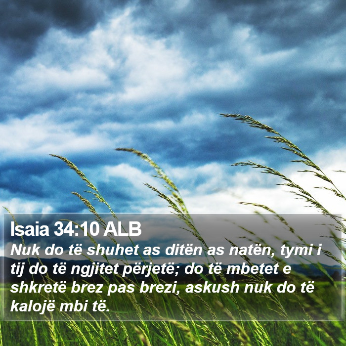 Isaia 34:10 ALB Bible Study