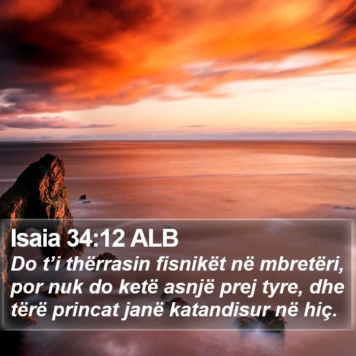 Isaia 34:12 ALB Bible Study