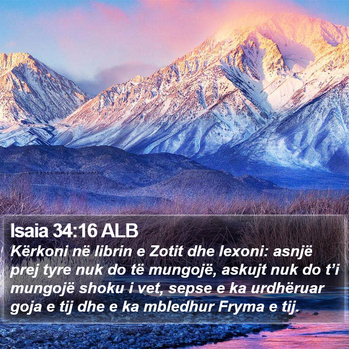 Isaia 34:16 ALB Bible Study