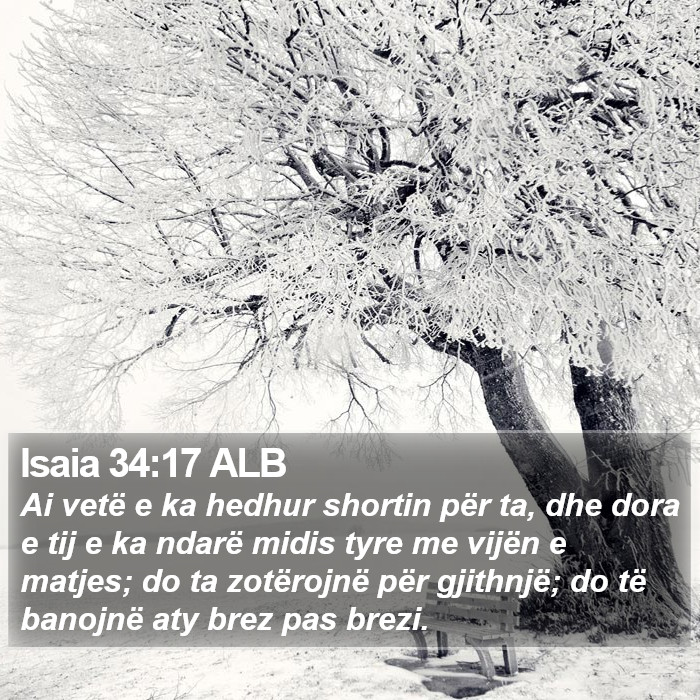 Isaia 34:17 ALB Bible Study