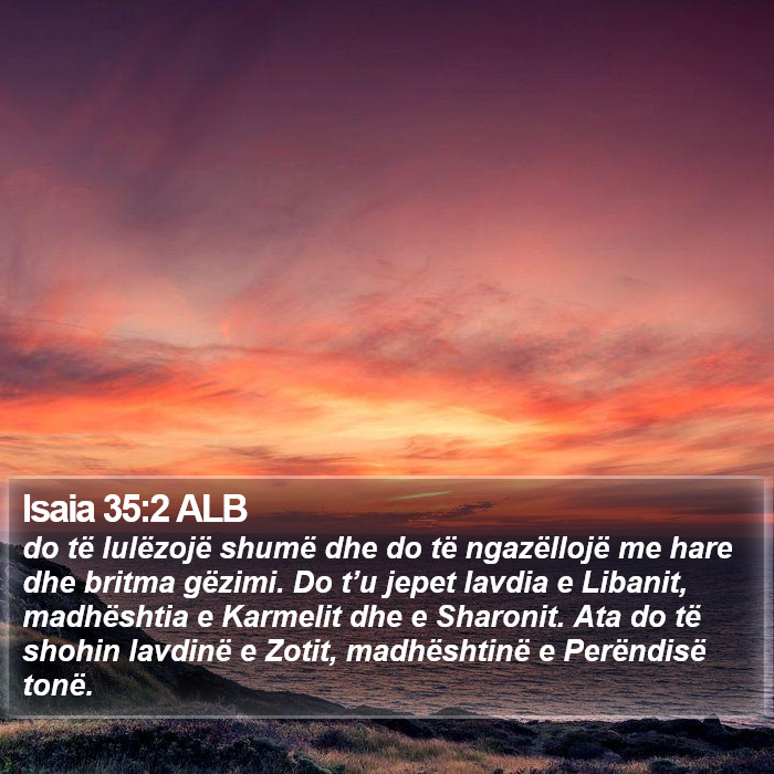 Isaia 35:2 ALB Bible Study