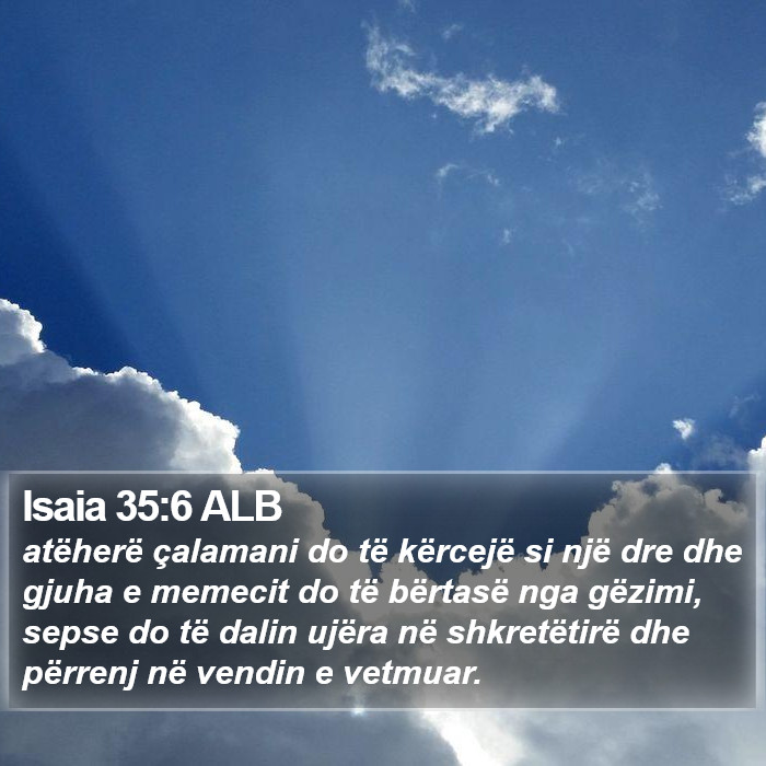 Isaia 35:6 ALB Bible Study