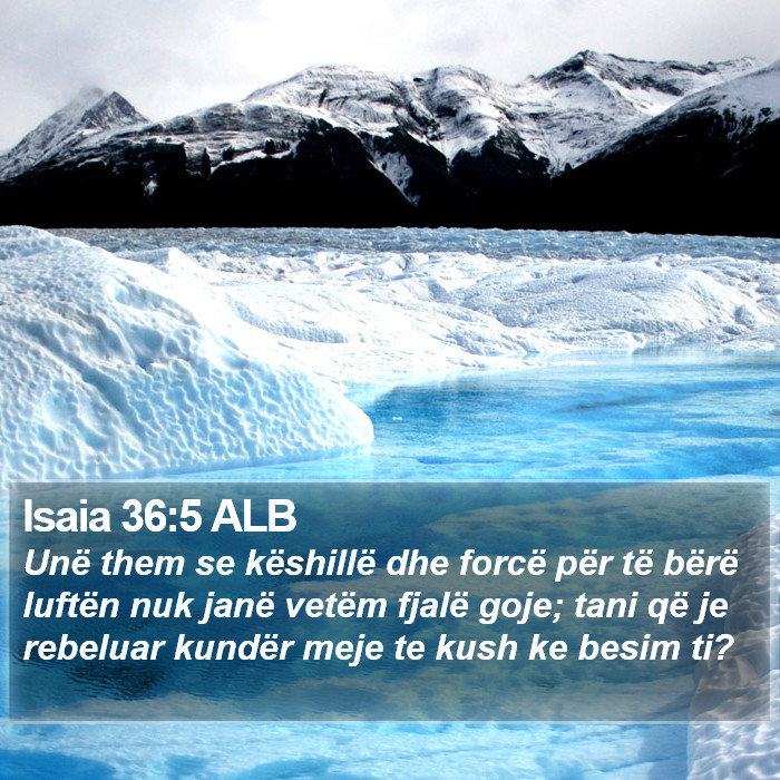 Isaia 36:5 ALB Bible Study