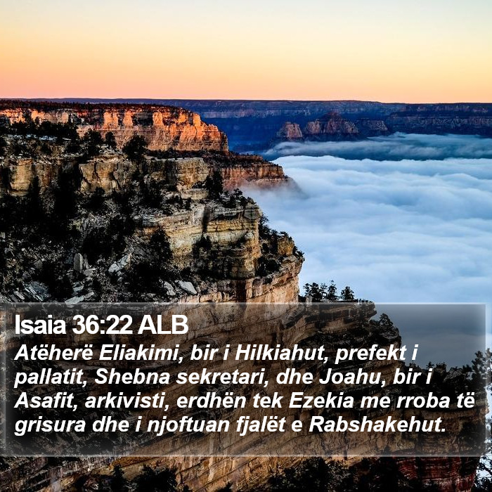 Isaia 36:22 ALB Bible Study