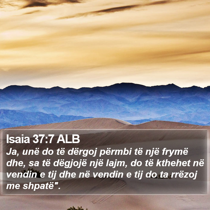 Isaia 37:7 ALB Bible Study