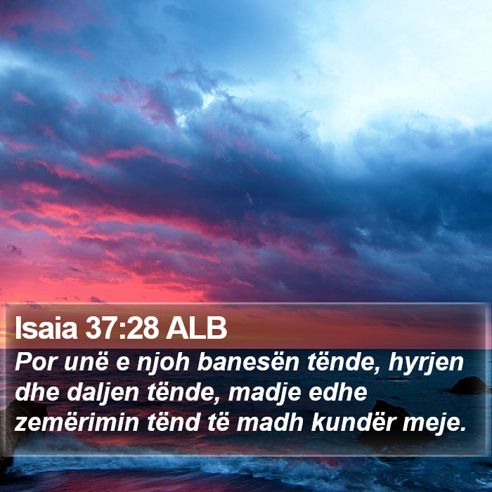 Isaia 37:28 ALB Bible Study