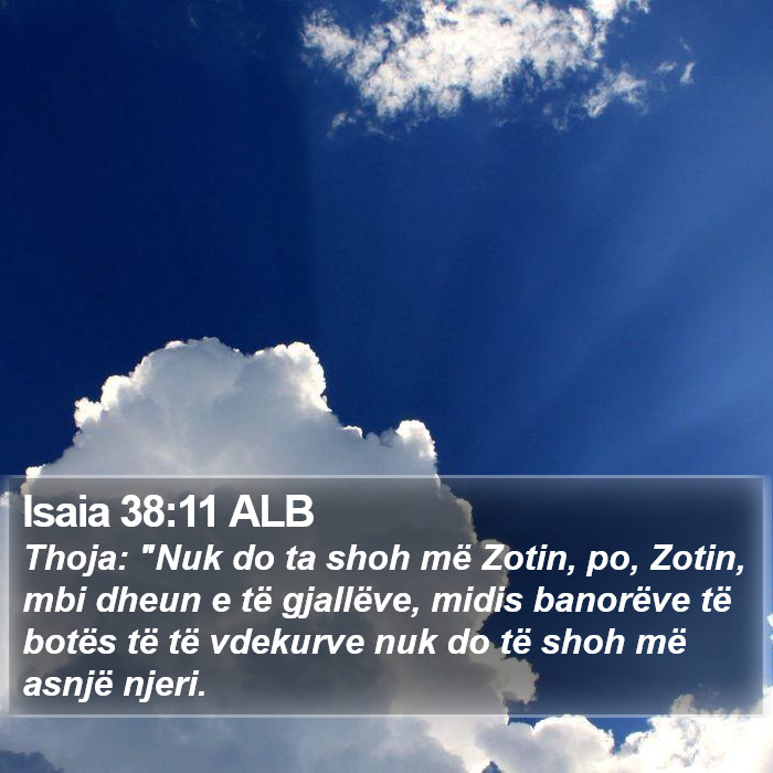 Isaia 38:11 ALB Bible Study