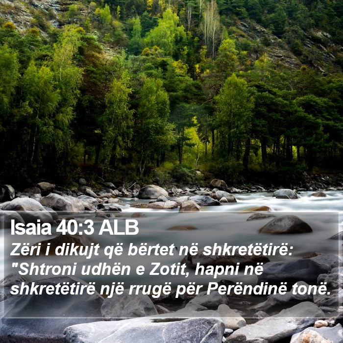 Isaia 40:3 ALB Bible Study