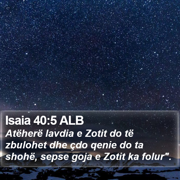Isaia 40:5 ALB Bible Study