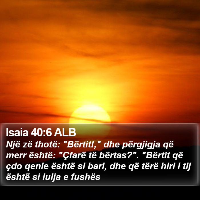 Isaia 40:6 ALB Bible Study