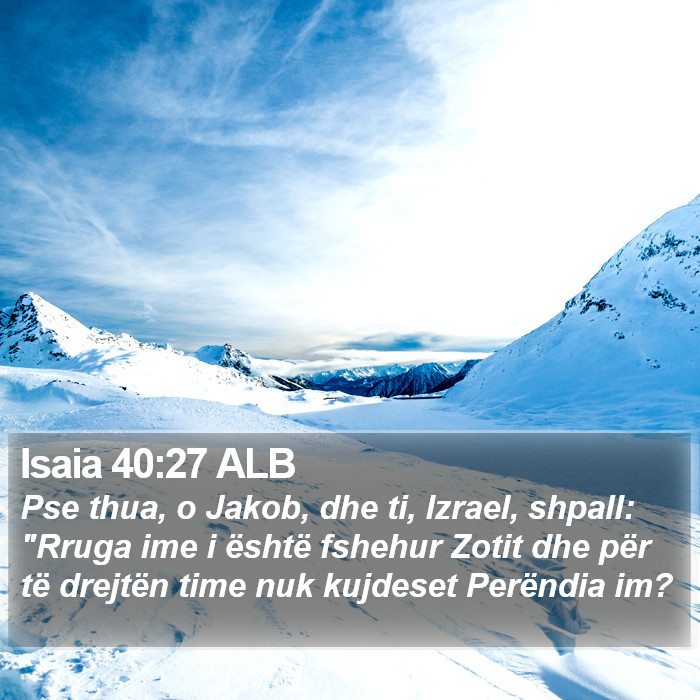 Isaia 40:27 ALB Bible Study