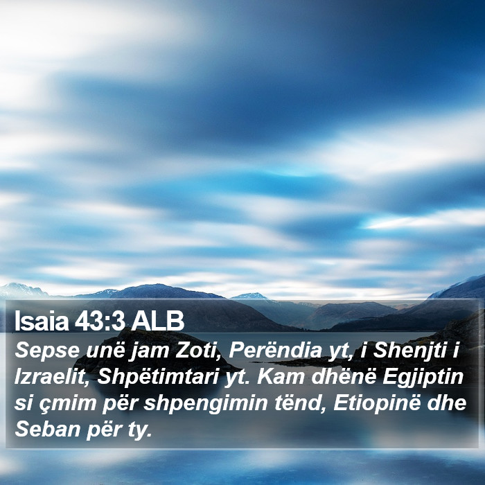 Isaia 43:3 ALB Bible Study