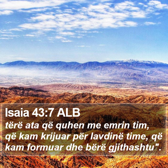 Isaia 43:7 ALB Bible Study