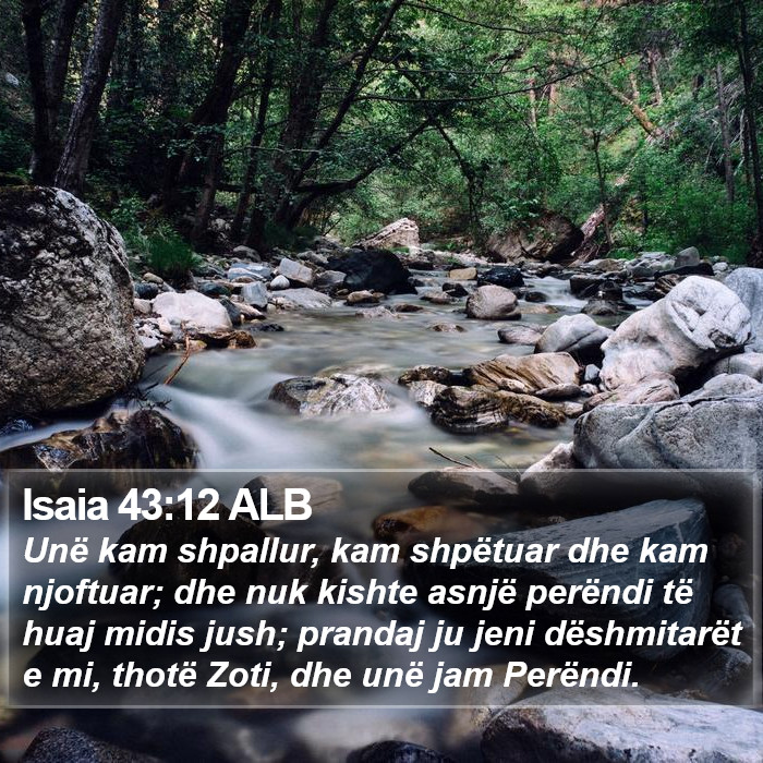 Isaia 43:12 ALB Bible Study