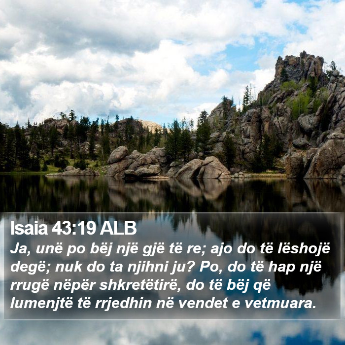 Isaia 43:19 ALB Bible Study