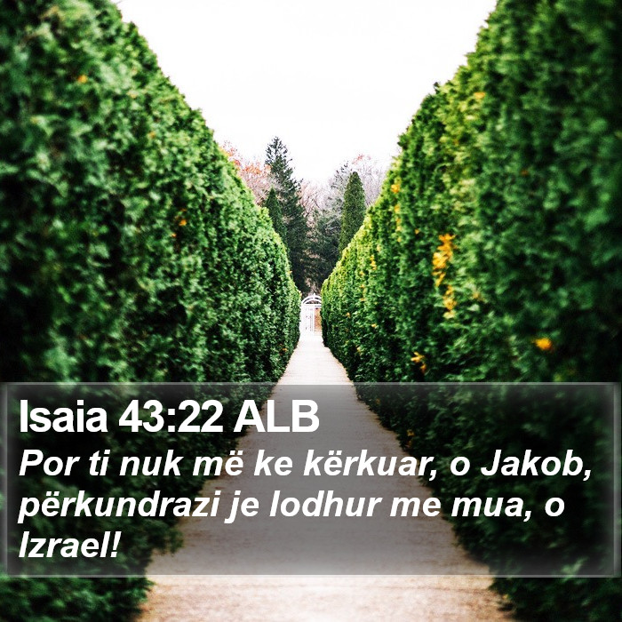 Isaia 43:22 ALB Bible Study