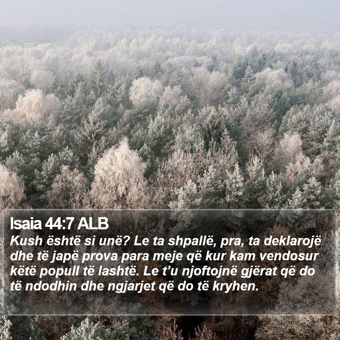Isaia 44:7 ALB Bible Study