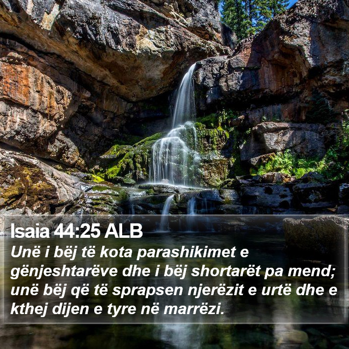 Isaia 44:25 ALB Bible Study