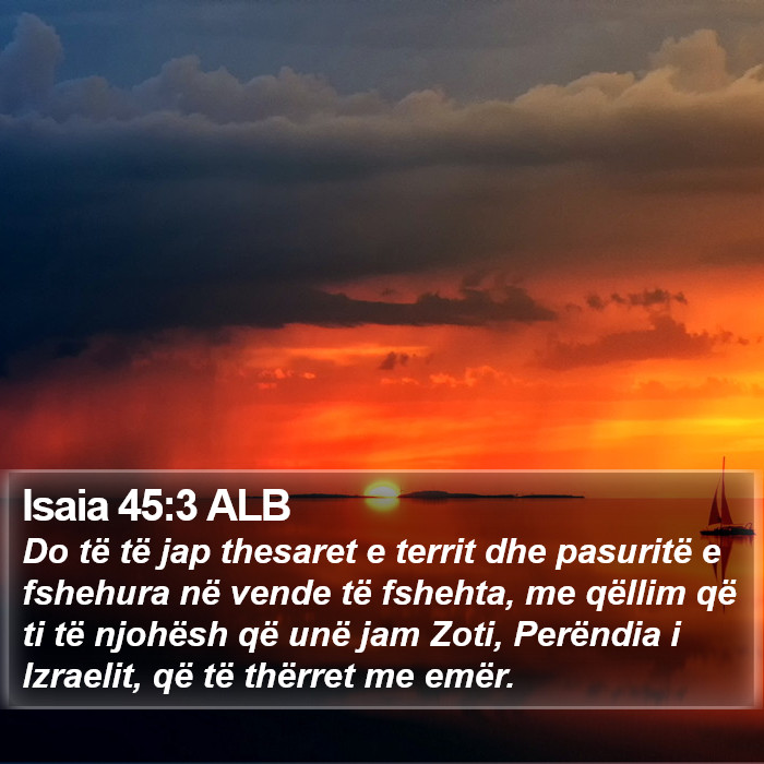 Isaia 45:3 ALB Bible Study
