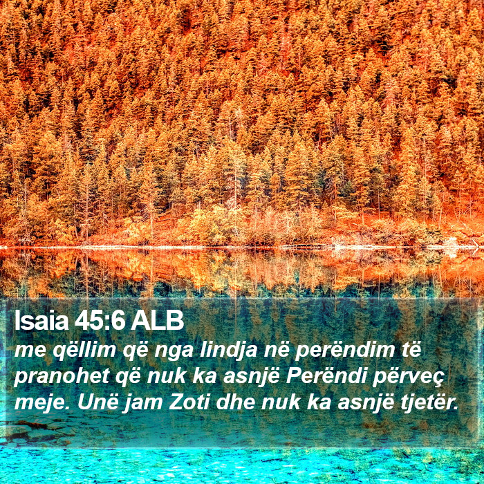 Isaia 45:6 ALB Bible Study