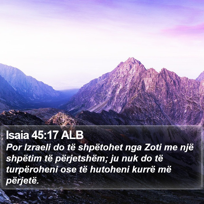 Isaia 45:17 ALB Bible Study