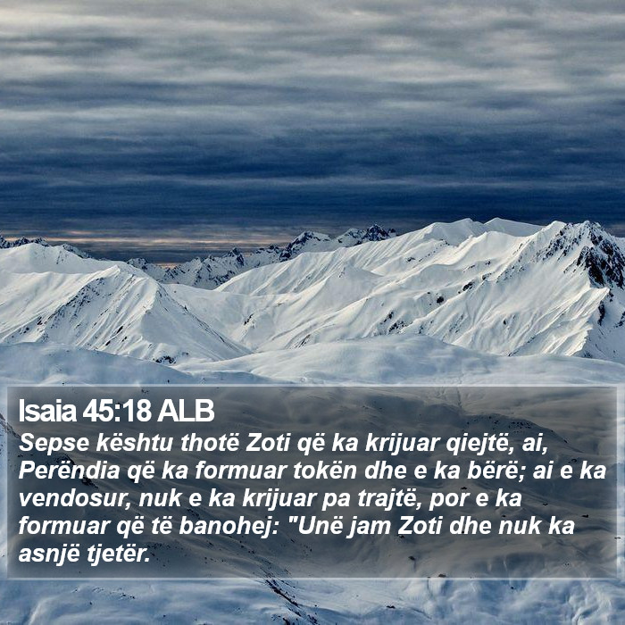 Isaia 45:18 ALB Bible Study