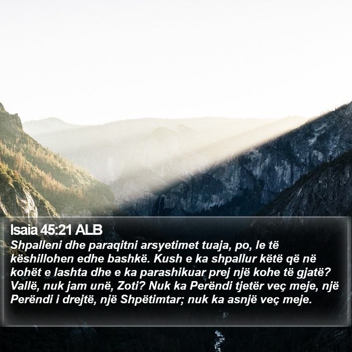 Isaia 45:21 ALB Bible Study