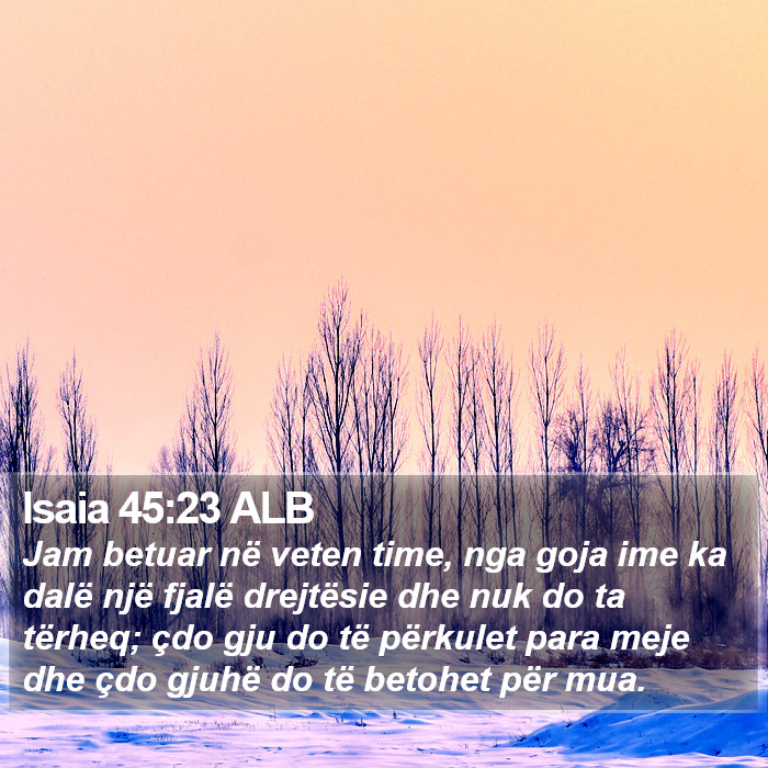 Isaia 45:23 ALB Bible Study