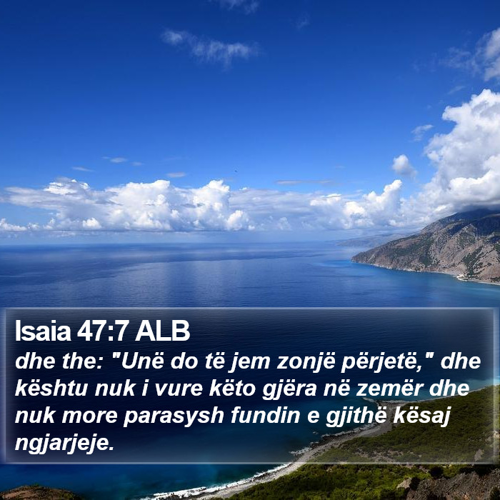 Isaia 47:7 ALB Bible Study