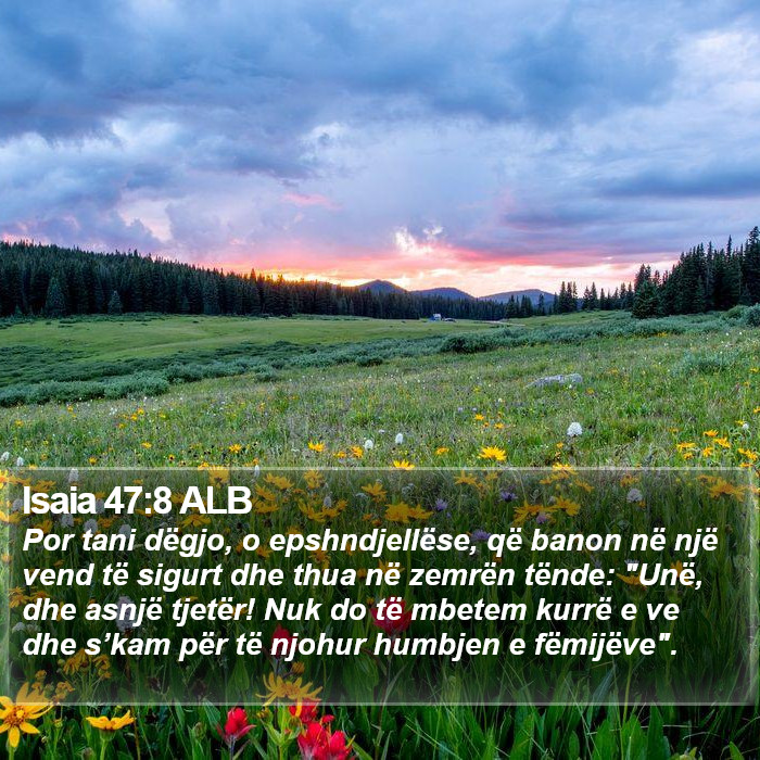 Isaia 47:8 ALB Bible Study