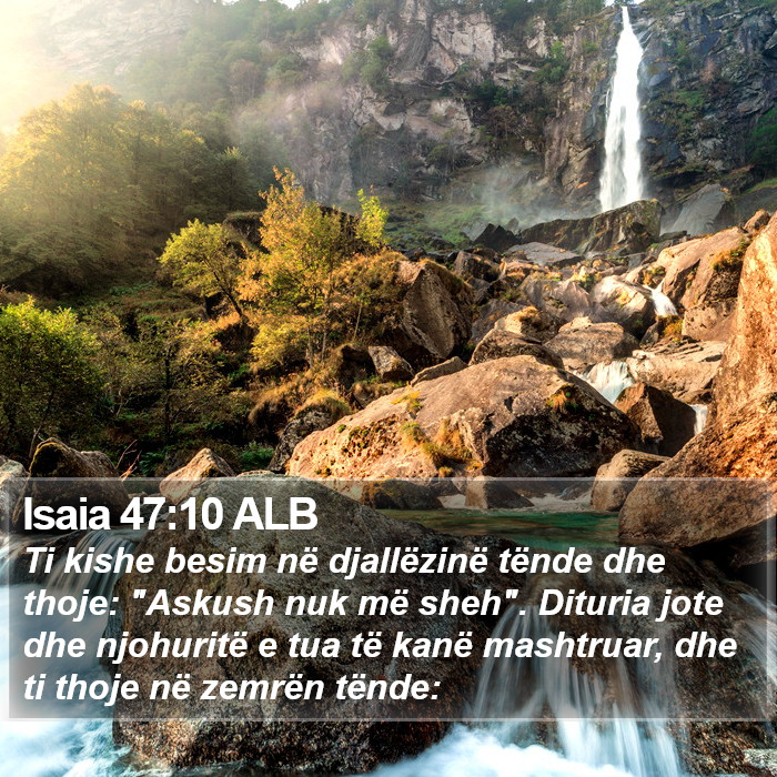 Isaia 47:10 ALB Bible Study